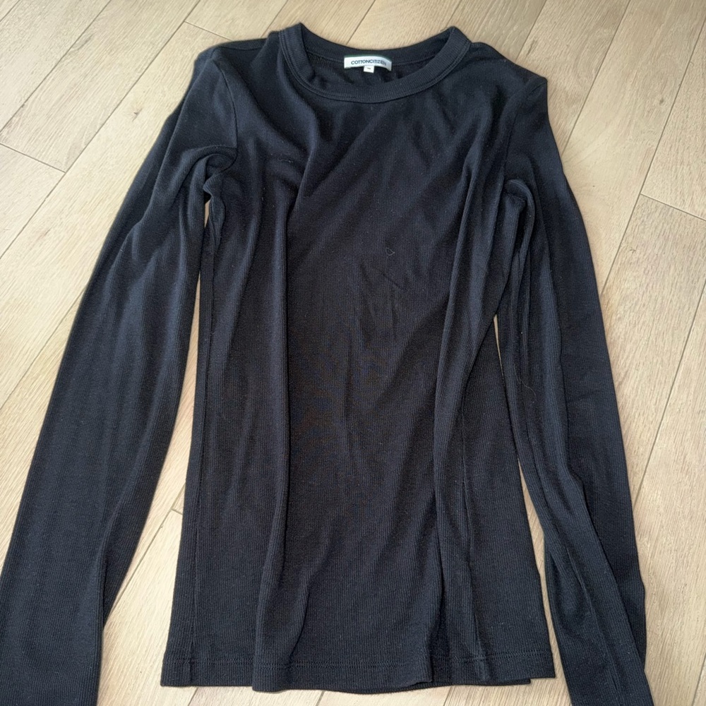 Cotton Citizen Black Long Sleeve Top Size Medium